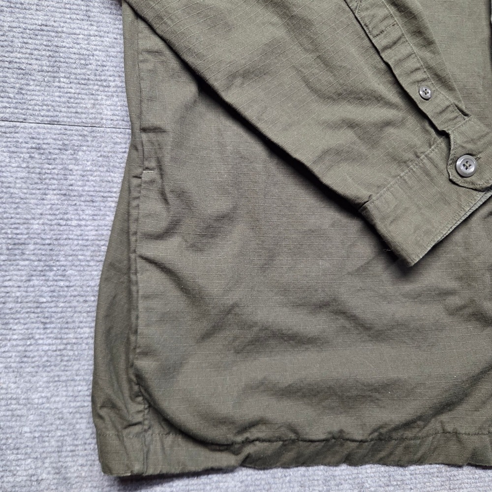 Gap Mens XXL Ripstop Cotton Button Down Shirt Olive Green Long Sleeve Overshirt - Picture 9 of 15
